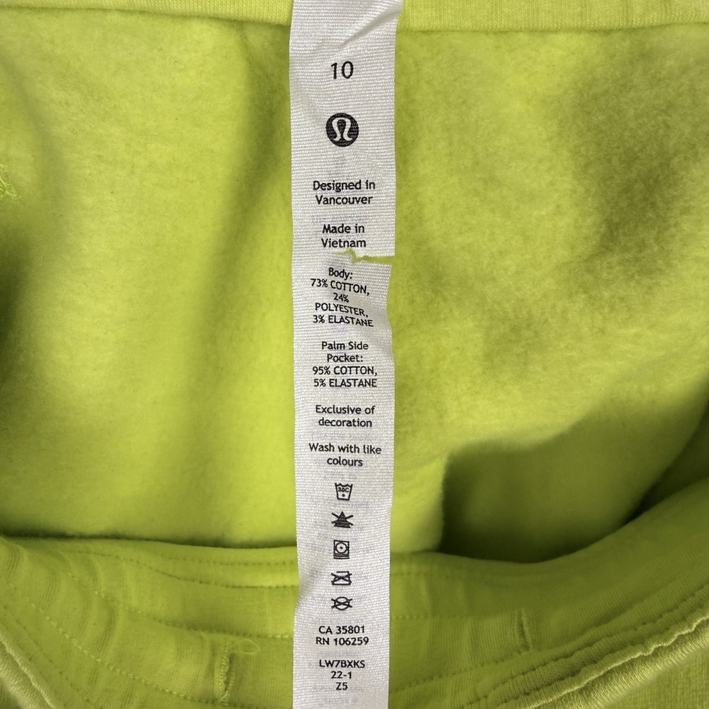 Lululemon Women's Pace Rival High-Rise Swift Shorts Neon Green Size 10 Sporty - Picture 3 of 7